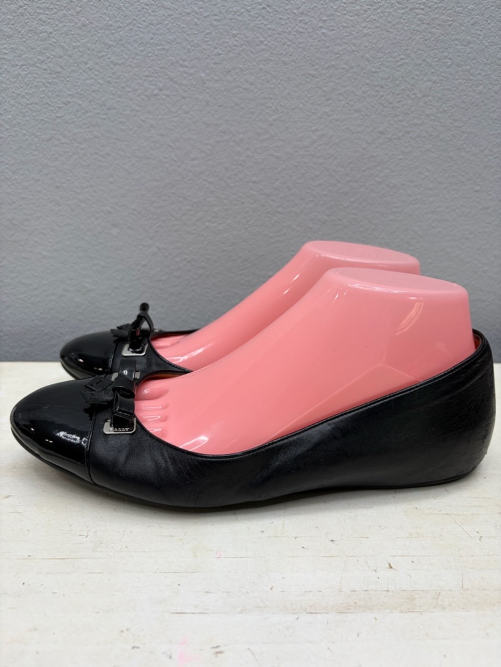 Bally Black Leather Sofye Flats Size 39.5
